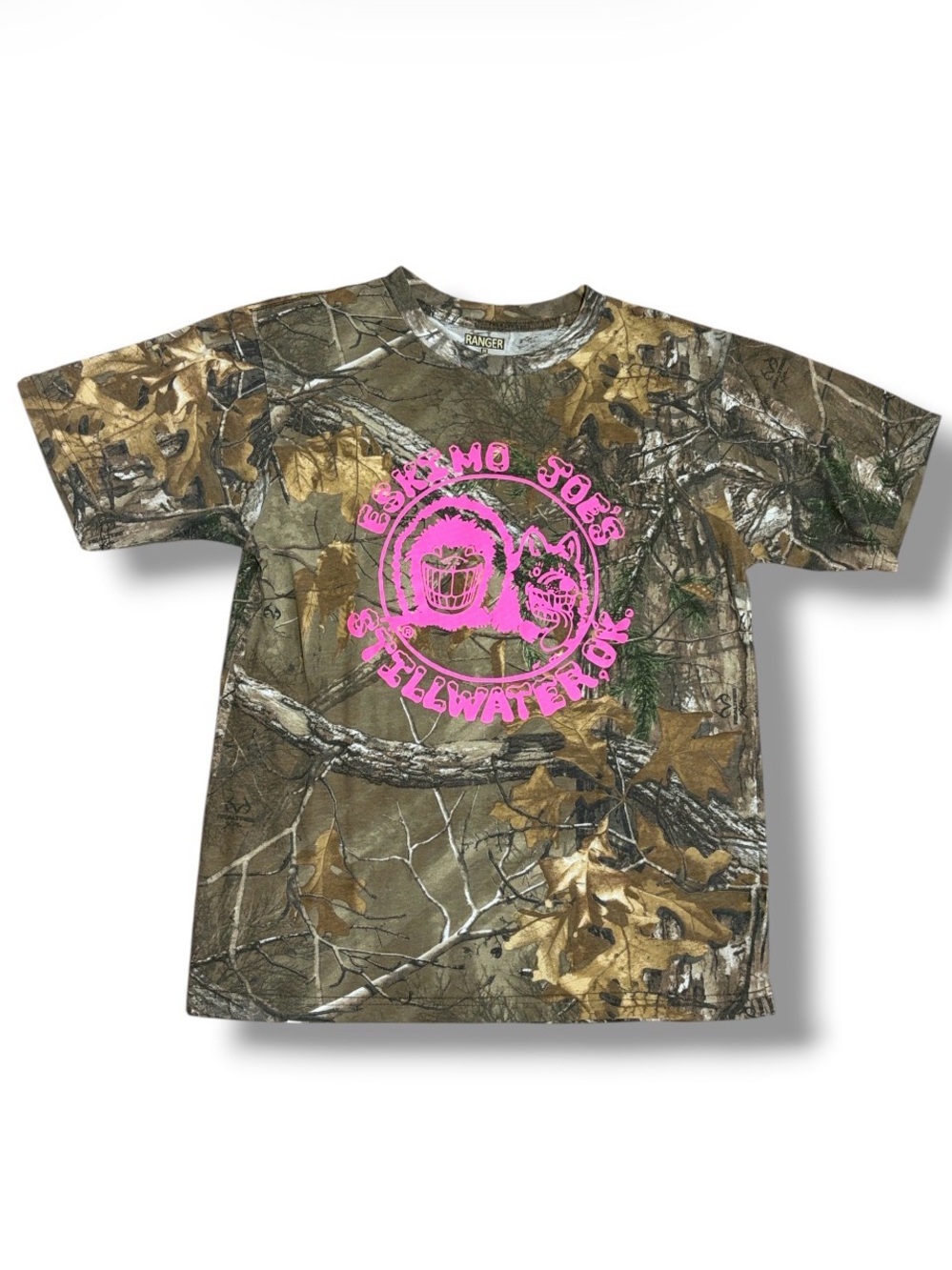 Realtree Camo Ranger Eskimo Joe's T Shirt Size M Short Sleeves 90s Y2K Graphic